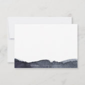 インディゴウォーターモダンカラーシンプル結婚式RSVP 出欠カード (裏面)