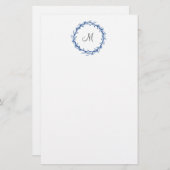 インディゴウォーター色葉リース 便箋 (正面/裏面)