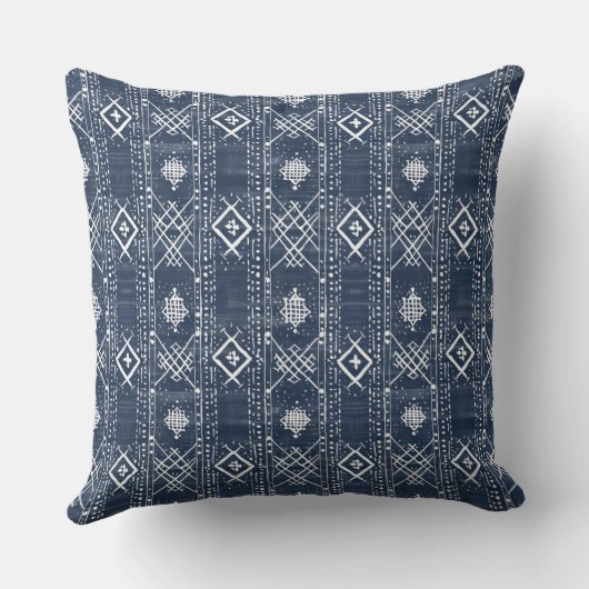 インディゴエスニックモン装飾用クッション クッション (裏面)