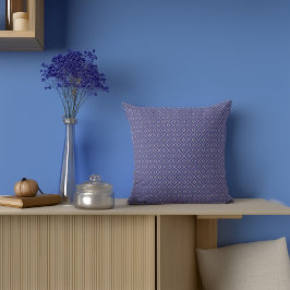 インディゴエレガントダイヤモンドパターン装飾用クッション クッション