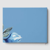 インディゴエレガントブルーウォーターカラーアート ゲストブック (裏面)