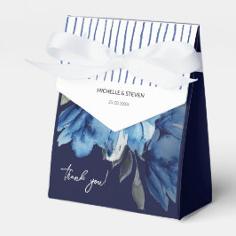 インディゴエレガントブルーウォーターカラーアート フェイバーボックス