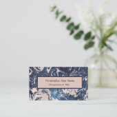 インディゴエレガントブルーピンクのクリーム大理石パターン 名刺 (スタンド正面)