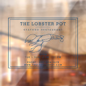 インディゴエレガントブルーロブスター/シーフードレストラン ウィンドウサイン (シート2)