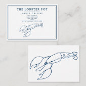 インディゴエレガントブルーロブスター/シーフードレストラン 名刺 (正面/裏面)