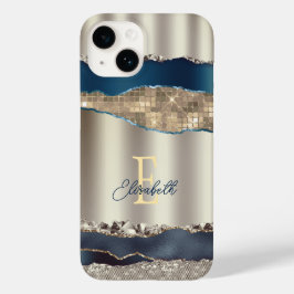 インディゴエレガントブルー瑪瑙セクイン Case-Mate iPhone 14ケース