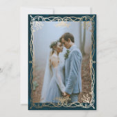 インディゴオーナメント 中世のゴールドアイビーウェディング セーブザデート (裏面)