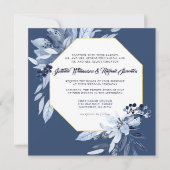 インディゴガーデンフローラスクエア結婚式招待状 招待状 (正面)