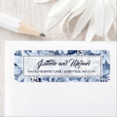 インディゴガーデンブルーフローラ差出人住所ラベル ラベル (インサイチュ)