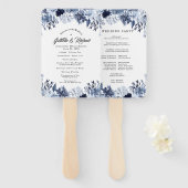 インディゴガーデンブルー結婚フローラ ハンドファン (正面&裏面)