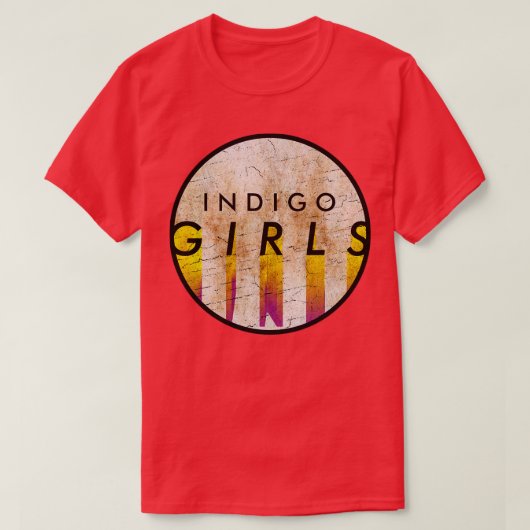 インディゴガールズヴィンテージイエローサークル Tシャツ (デザイン正面)