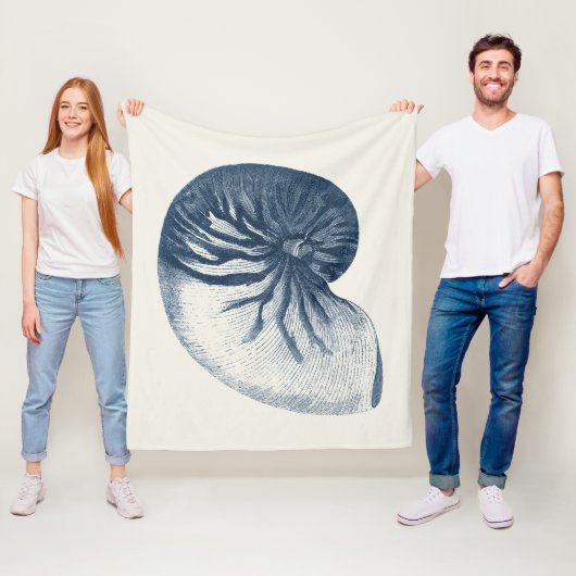 インディゴシャークアイシーシェル フリースブランケット (インサイチュ)