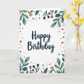 インディゴスクリプト 誕生日カード カード (黄色い花)