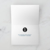 インディゴストライプなビジネスサンキューカード サンキューカード (内部)