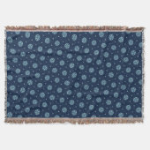 インディゴスピリット：Boho African Geometry スローブランケット (正面)