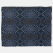 インディゴダークネスクリスマスツリー フリースブランケット (正面(横))