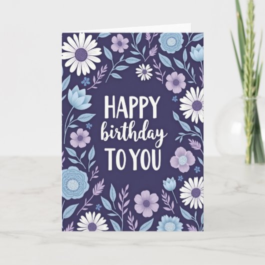 インディゴデイジー誕生日カード カード (正面)