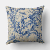 インディゴデザイナーToileの枕 クッション (裏面)