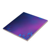 インディゴネイビーパープル抽象芸術アート タイル (側面)