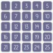 インディゴネイビーブルーのカスタムスクエア数字ステッカー シール (正面)