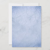 インディゴネイビーミッドナイトブルーフラワーズスウィート16招待状 招待状 (裏面)