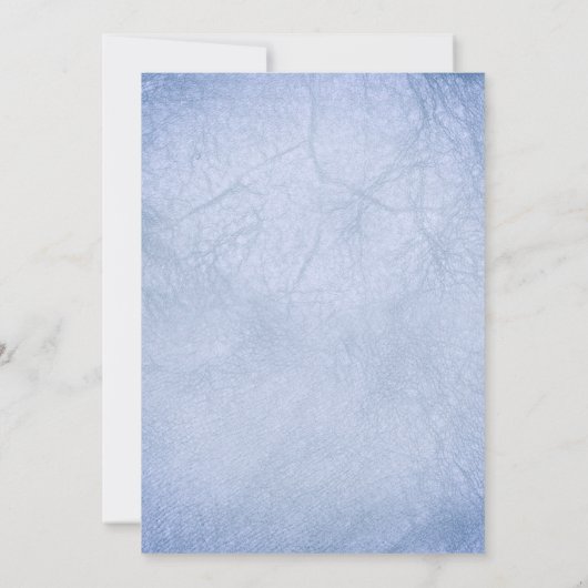 インディゴネイビーミッドナイトブルーフラワーズスウィート16招待状 招待状 (裏面)