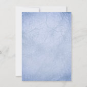 インディゴネイビーミッドナイトブルーフラワーズ婚約パーティ 招待状 (裏面)