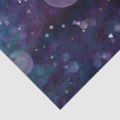 インディゴバイオレットかわいらしスパークルライトハート&スター 薄葉紙 (詳細)