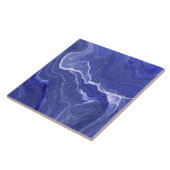 インディゴバイオレットアゲート大理石抽象化 タイル (側面)