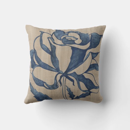 インディゴバラ クッション (裏面)