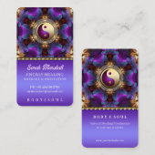 インディゴパープルアンゲリックエネルギーヒーリングホリスティック 名刺 (正面/裏面)