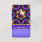 インディゴパープルアンゲリックエネルギーヒーリングホリスティック 名刺 (裏面)