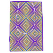 インディゴパープル代替ダイヤモンドパターン ミディアムペーパーバッグ (正面)