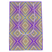 インディゴパープル代替ダイヤモンドパターン ミディアムペーパーバッグ (裏面)