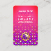 インディゴパープル&ピンク陰陽アサホリスティックナヨガ 名刺 (裏面)