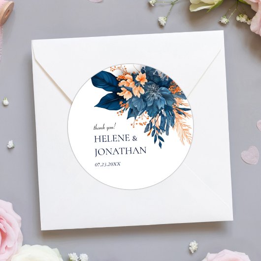 インディゴフローラ結婚ズ・サンキュー ラウンドシール
