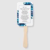 インディゴフローラ結婚式招待状プログラムファン ハンドファン (正面)