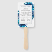 インディゴフローラ結婚式招待状プログラムファン ハンドファン (裏面)