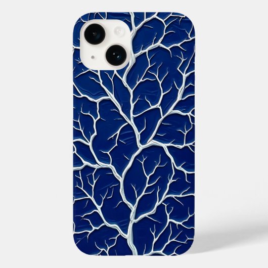 インディゴブランチパターンiPhoneケーススタイル Case-Mate iPhoneケース (裏面)