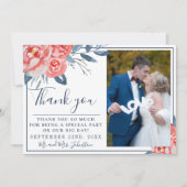 インディゴブリスフローラ枝結婚茎 サンキューカード (正面)