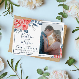 インディゴブリス水彩葉フローラ枝の茎 セーブザデート