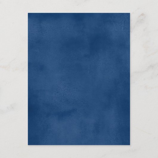 インディゴブルーの水彩画ウェディング案内カード / Directions エンクロージャーカード (裏面)