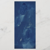 インディゴブルーウォーターカラーエレガントな結婚式 メニュー (裏面)