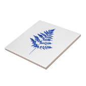 インディゴブルーウォーターカラーファーン葉ズ タイル (側面)