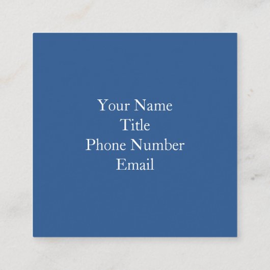 インディゴブルーウォーターカラー抽象芸術 スクエア名刺 (裏面)