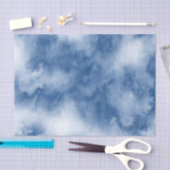 インディゴブルーウォーターカラー抽象芸術 薄葉紙 (クラフト)