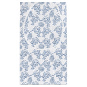 インディゴブルーエスニックフローラプリントスモール抱き枕 スモールペーパーバッグ (裏面)