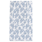 インディゴブルーエスニックフローラプリントスモール抱き枕 スモールペーパーバッグ (正面)