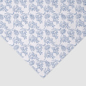 インディゴブルーエスニックフローラルパターンティッシュペーパー 薄葉紙 (詳細)