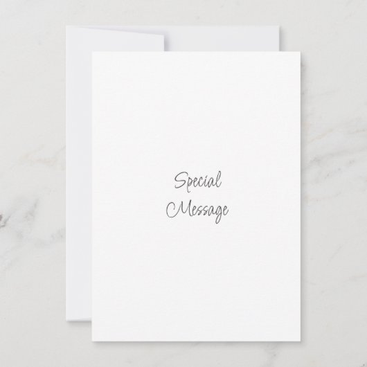 インディゴブルーグリーン水彩抽象芸術花 サンキューカード (裏面)